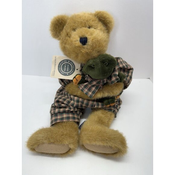 Vintage Boyd’s Bears Plush Hunter Bearsdale With Greenspan Frog 14" With Tag - Picture 1 of 10
